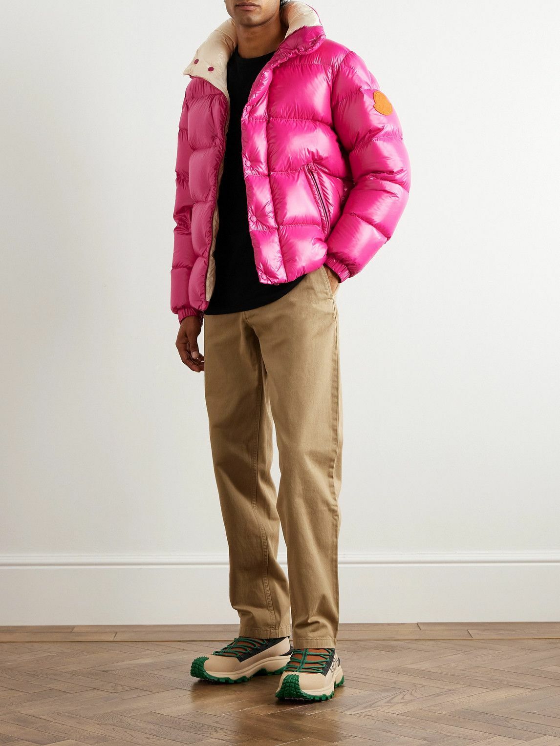 Moncler - Dervox Logo-Appliquéd Quilted Shell Down Jacket - Pink