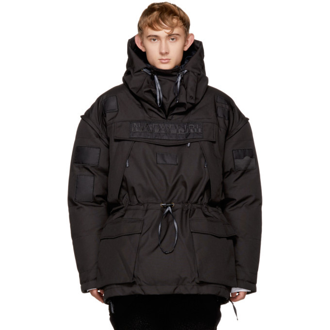 NAPA by Martine Rose Black Skidoo Common Pullover Anorak Napapijri