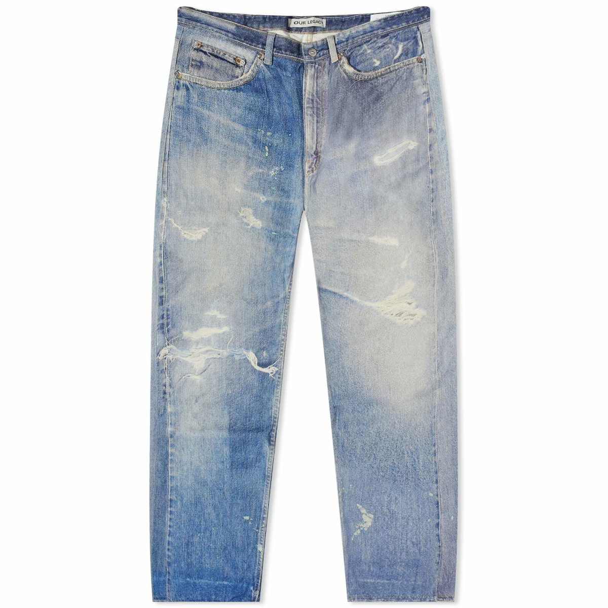 Our Legacy Men's Third Cut Jeans in Digital Denim Print Our Legacy