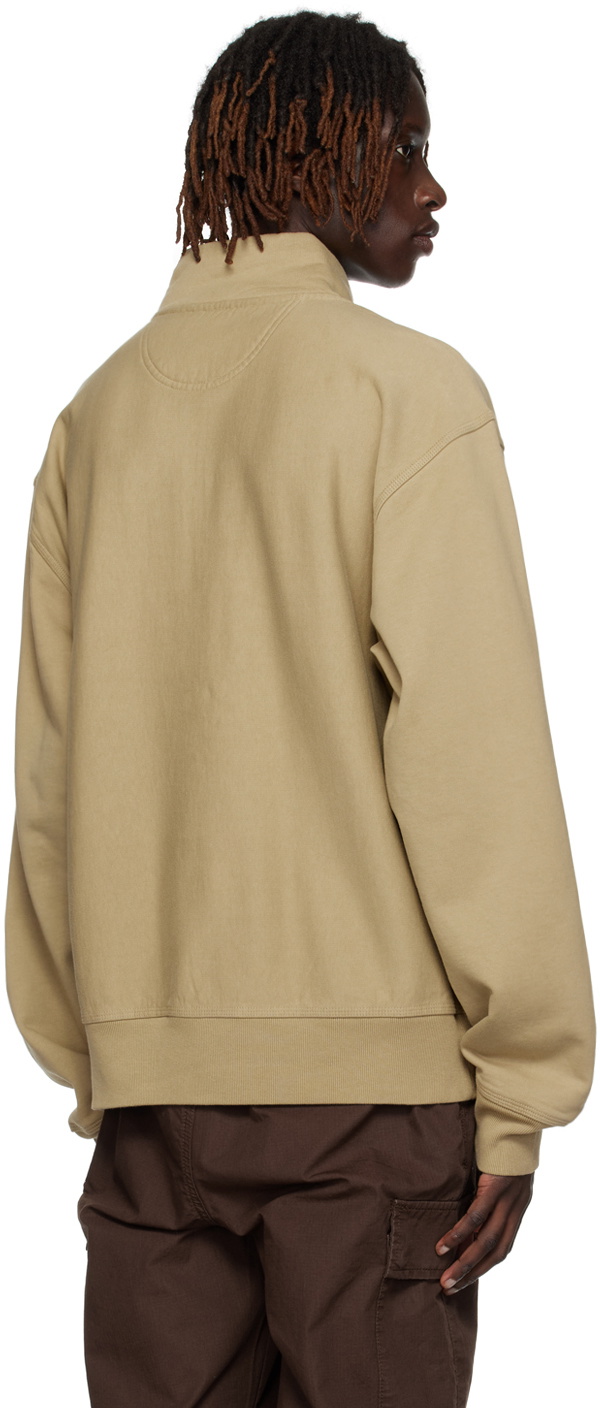Stüssy Khaki Half-Zip Sweater Stussy
