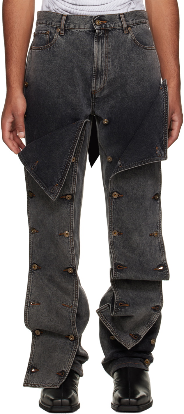 Y/Project Black Snap Off Jeans Y/Project