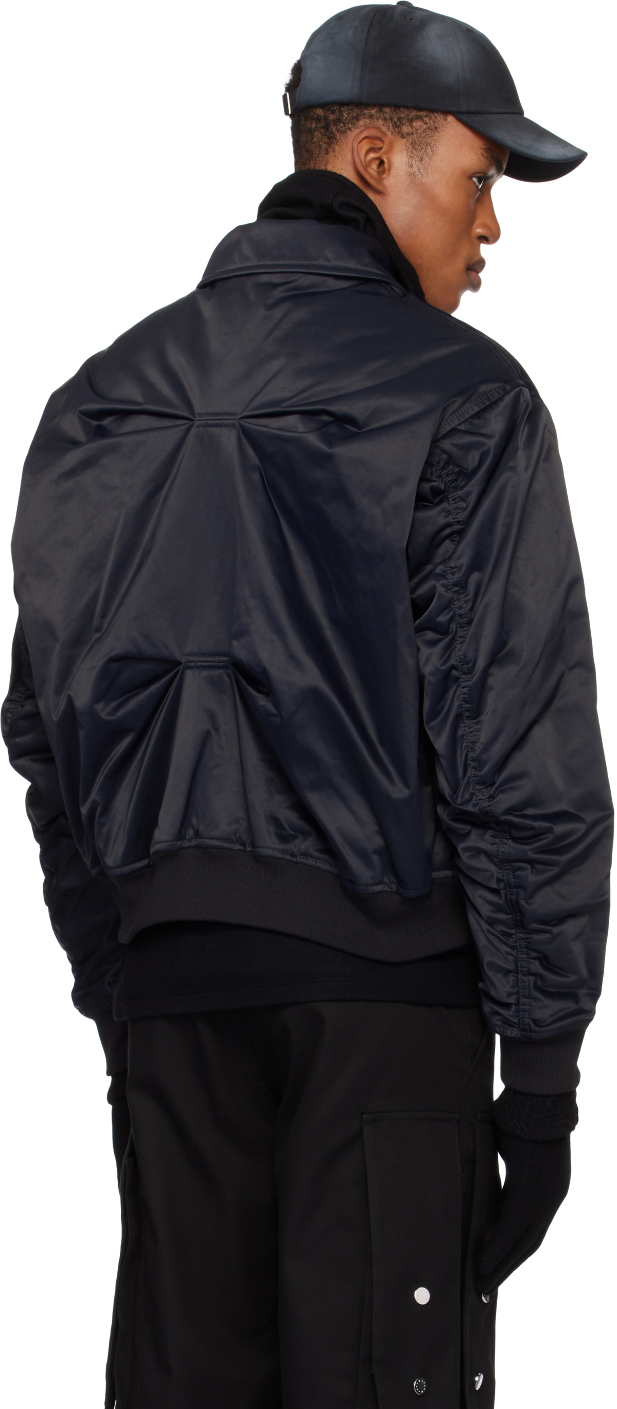 A-COLD-WALL* Black Cinch Bomber Jacket A-Cold-Wall*