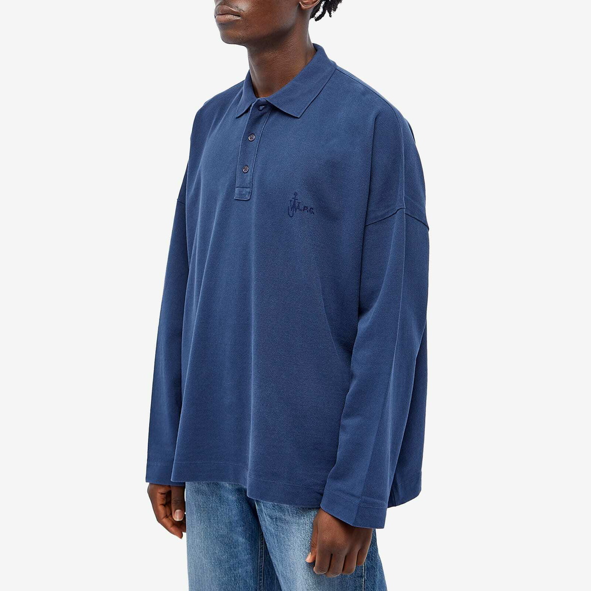 A.P.C. Men's x JW Anderson Murray Oversized Pique Polo Shirt in