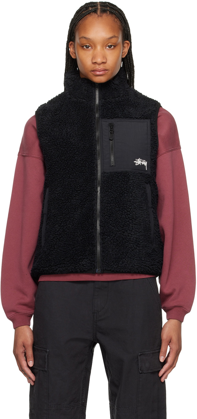Stüssy Black Reversible Down Vest Stussy