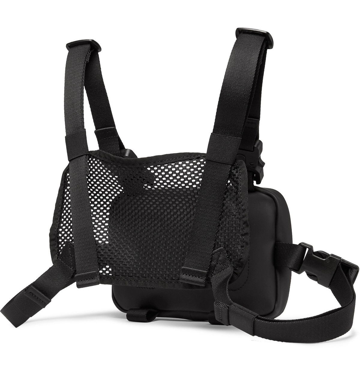 1017 ALYX 9SM - Faux Leather and Mesh Chest Rig - Black 1017 ALYX 9SM