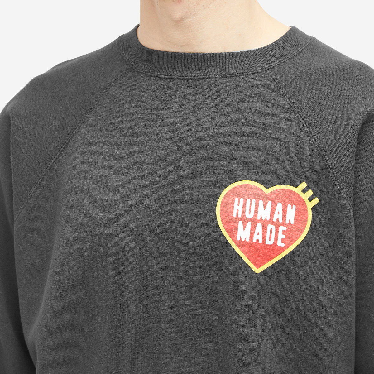 Human Made Men's Heart Logo Sweatshirt in Black Human Made