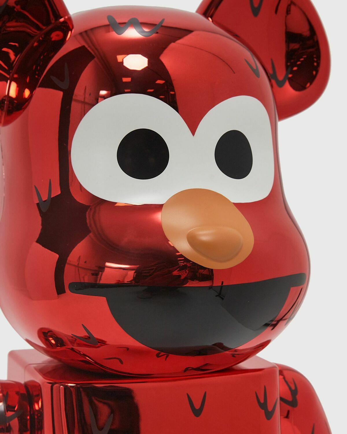 MEDICOM BEARBRICK 1000% SESAME STREET ELMO CHROME Red Mens
