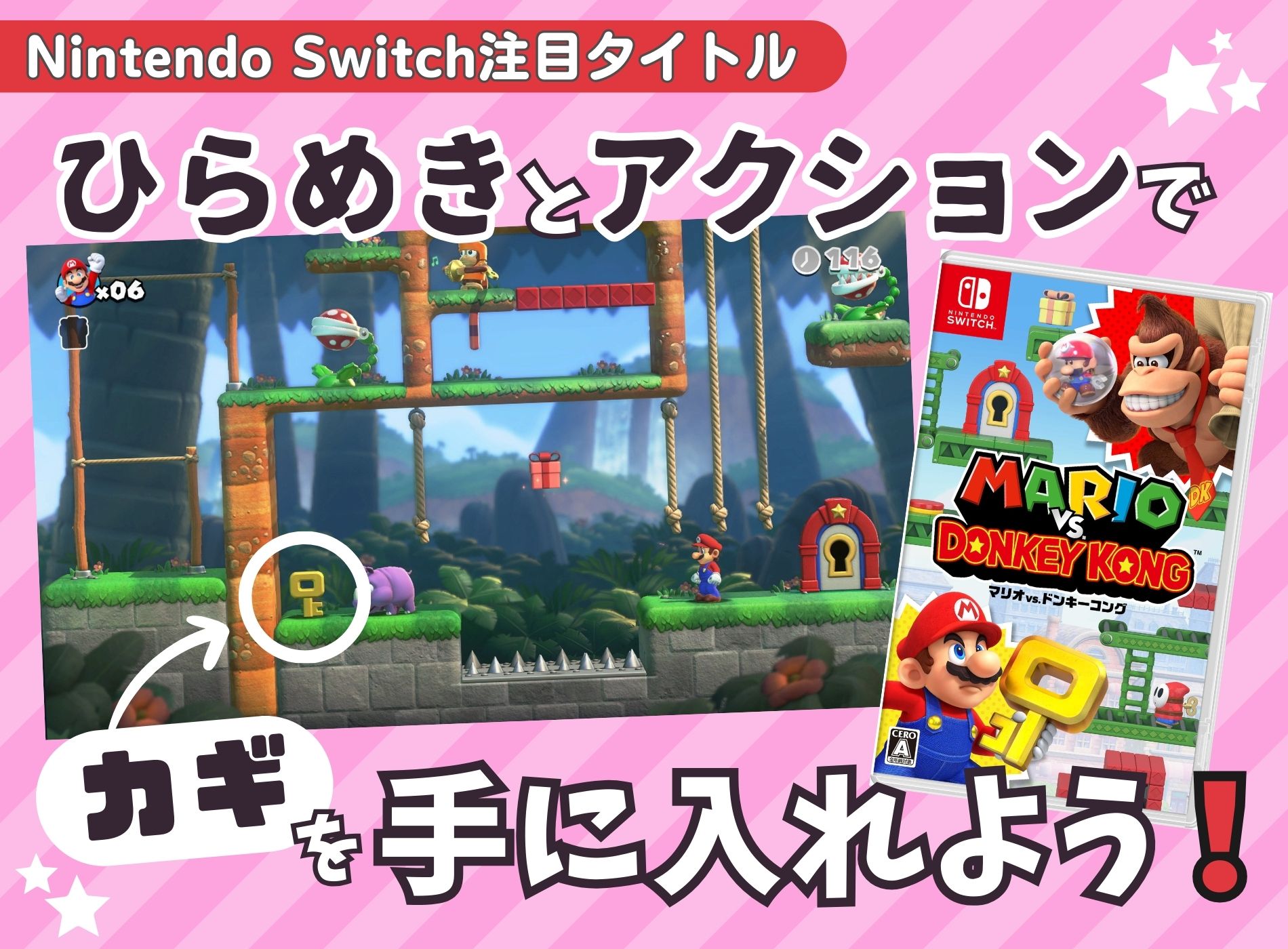 Switch】2/16（金）発売『マリオvs.ドンキーコング』しかけいっぱいの