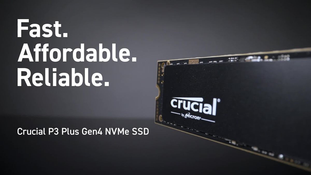 Crucial P3 Plus 1TB PCIe 4.0 3D NAND NVMe M.2 SSD, up to 5000MB/s
