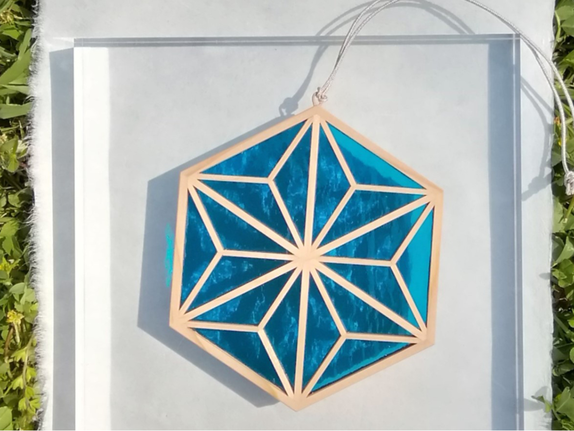 2週間前までの早期ご予約限定【福井県 大飯郡】組子細工の麻の葉文様