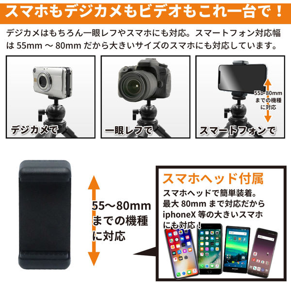 平野商会 2WAYデジカメ・スマホ用三脚NEO HRN-642 1台（直送品