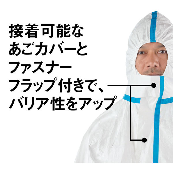 防護服】 デュポン Tyvek タイベック(R)ソフトウェア3型 XXL 白 1