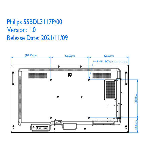フィリップス 55インチ 4K液晶大型モニター 700cd 24時間連続稼働可能