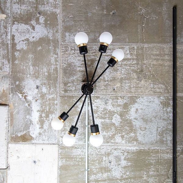 TIC デボン 6灯シーリングライト ブラック TC-1014-BK 1台（直送品