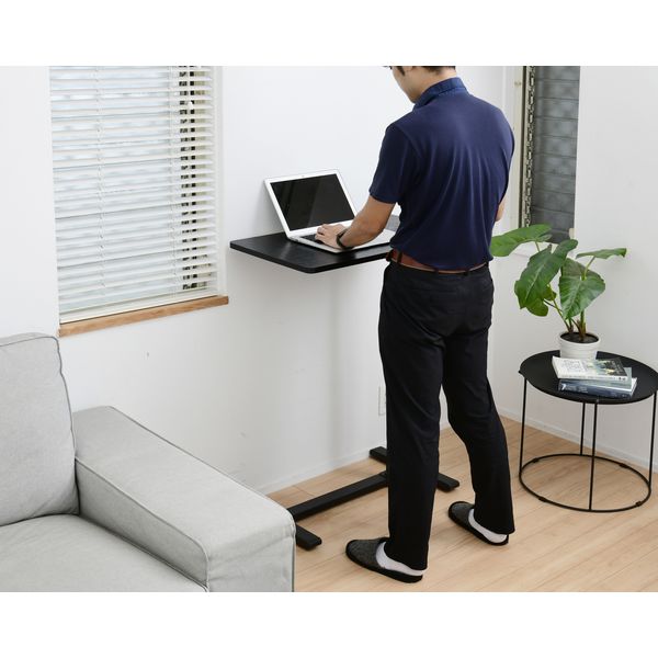 YAMAZEN レバー式昇降テーブル／PCデスク 幅700×奥行400×高さ600