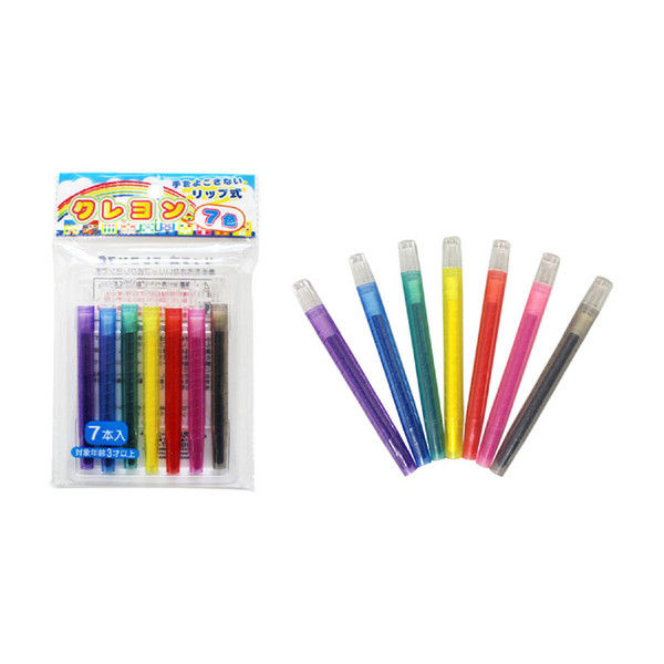 グリーンオーナメント リップ式クレヨン7色 73935 5個（直送品
