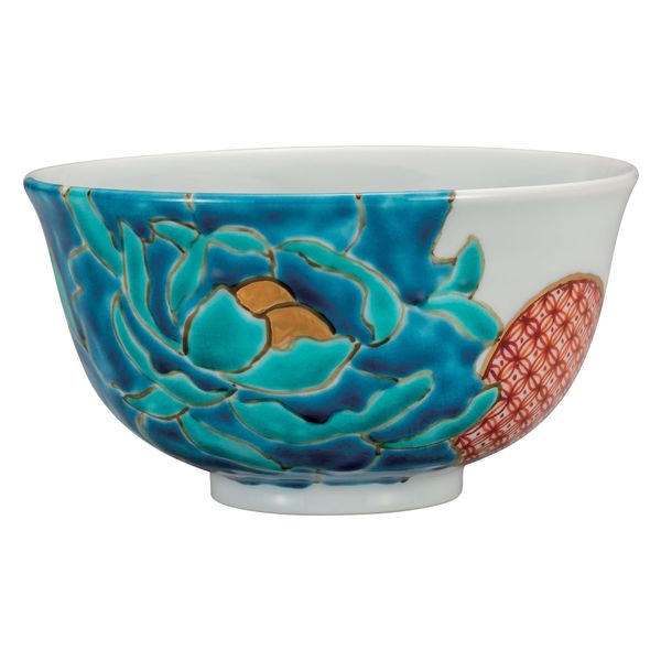 伊野正峰 日本の伝統工芸品【九谷焼】 丼 青牡丹 佐藤剛志 (K9-510