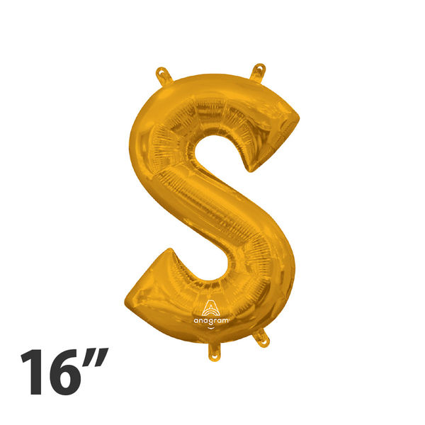 Amscan 33049<16.レター S ゴールドバルーン アルファベット 風船