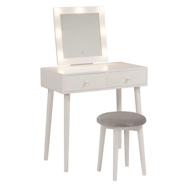 軒先渡し】萩原 ドレッサー ホワイト MD-6576WH 1台（直送品） - アスクル