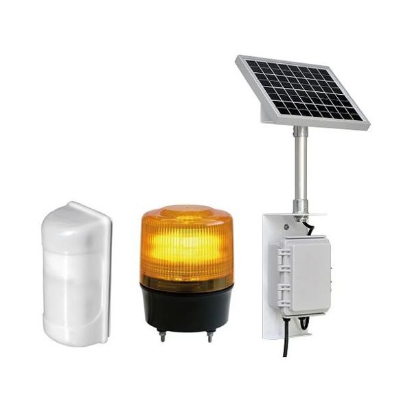 日惠製作所 簡易車両入出庫警告灯(ソーラー式) ニコトーチφ120(黄