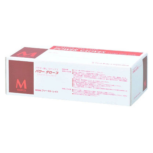 ファーストレイト パワーグローブ パウダーフリー ラテックス Mサイズ