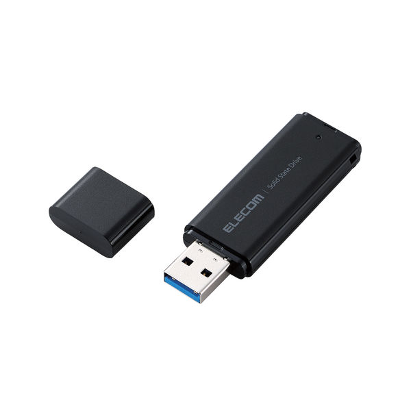 SSD 外付け 500GB キャップ式 USB3.2(Gen1) 小型 ブラック ESD