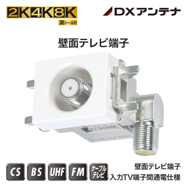 DXアンテナ 壁面TV端子 【2K 4K 8K 対応】 ノイズに強いダイキャスト
