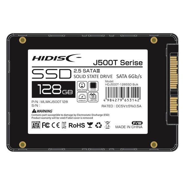 磁気研究所 2.5インチ SATA3 内蔵用SSD TLC 128GB HDJ500T-128SSD Bulk