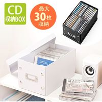 サンワダイレクト 組立CD収納ボックス（30枚まで収納・ホワイト） 200