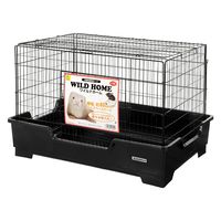 マルカン うさぎのカンタンおそうじケージ ワイドB ブラウン ケージ