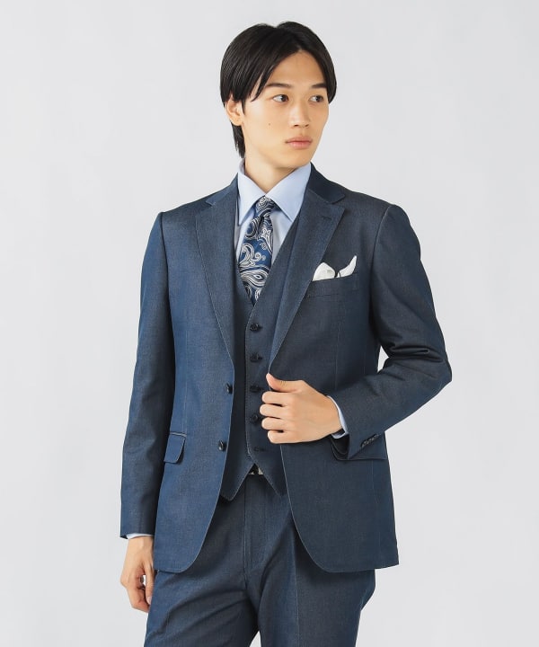 BEAMS HEART（ビームス ハート）ストレッチデニム 2ボタン ジャケット