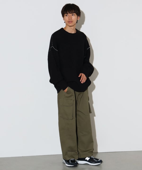 BEAMS HEART（ビームス ハート）カタアゼ ビッグ クルーネック ニット