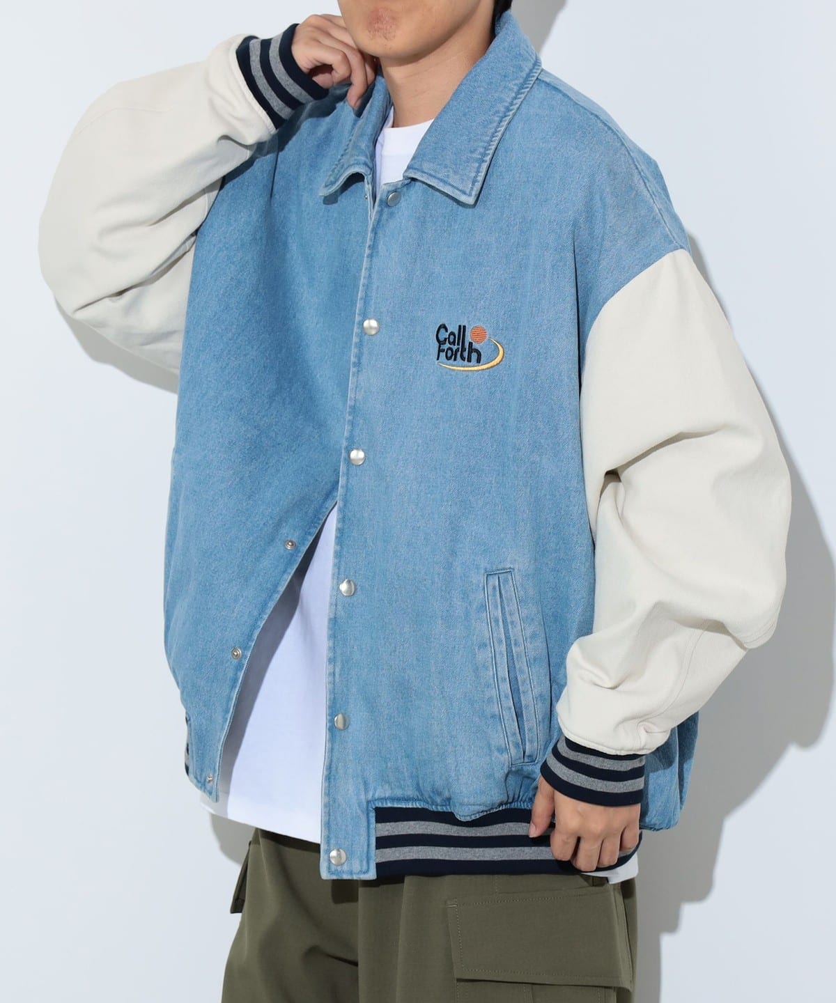 BEAMS HEART（ビームス ハート）刺繍 デニム スタジャン（ブルゾン