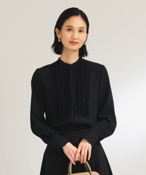 Demi-Luxe BEAMS（デミルクス ビームス）ジョーゼット フリルブラウス