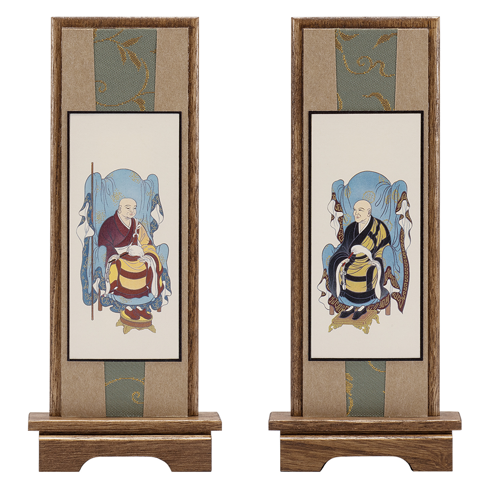 スタンド掛軸 曹洞宗の脇掛 承陽大師（道元）・常済大師（螢山