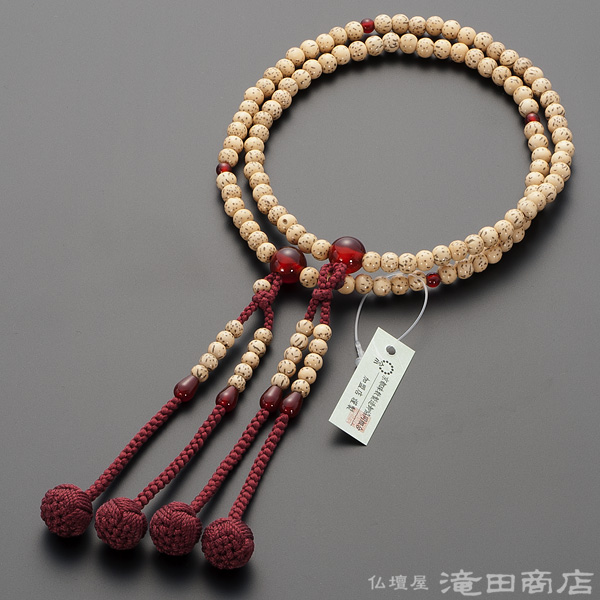 星月菩提樹・山珊瑚/二連数珠型 チベタン ネックレス 奉仕価格出品