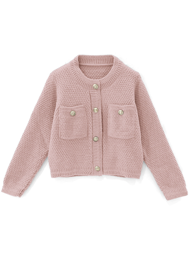 ゴールドボタンショート丈ニットカーディガン[an1347] | レディース