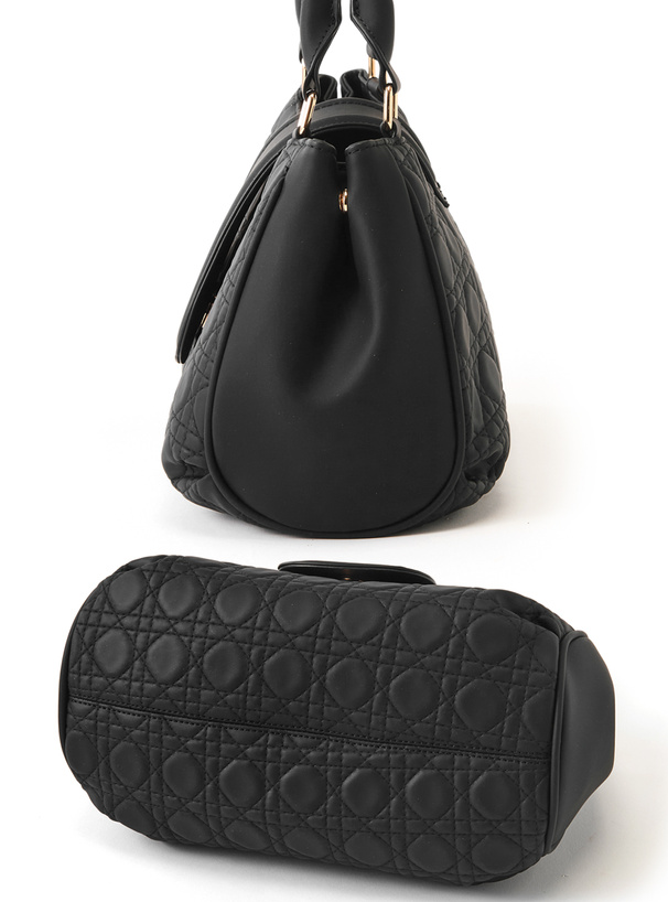 キルティングロゴプレートハンドバッグ[dd490] | レディース