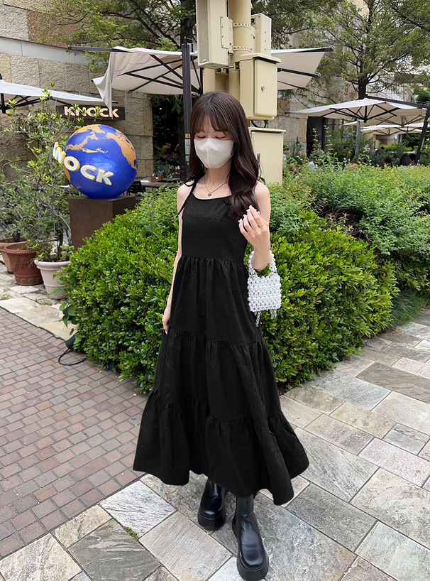 ショルダーリボンティアードワンピース[dk1180] | レディース