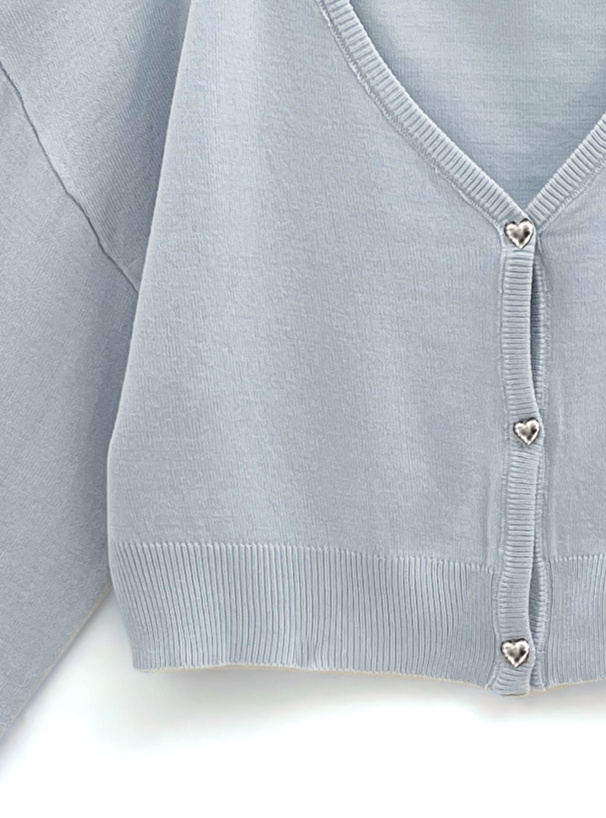 ハートボタンニットカーディガン[k9325f] | レディースファッション