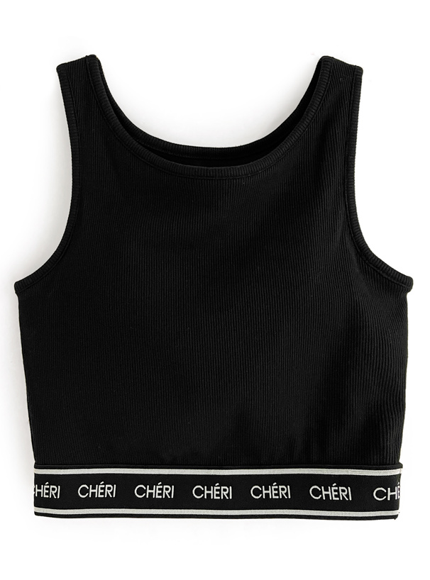 パッド付きロゴクロップド丈タンクトップ[pm279] | レディース