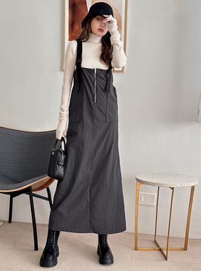 ジッパーナイロンタフタジャンパースカート[dk991a] | レディース