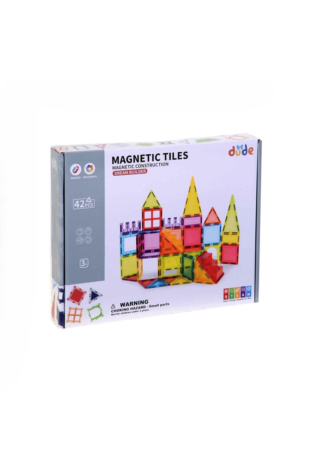 HAK İŞ OYUNCAK Dude Magnetic Tiles Dream Builder 42 Parça Renkli