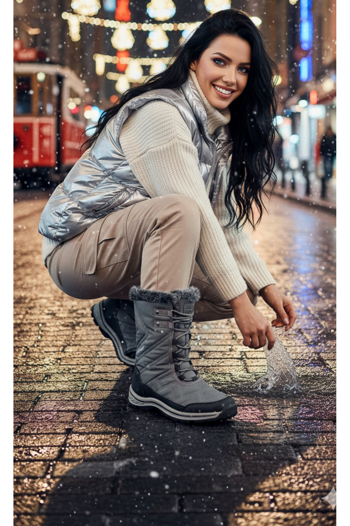 Hammer Jack Usoa Sıcak Astar Su Geçirmez Kadın Kar Botu - Fiyatı