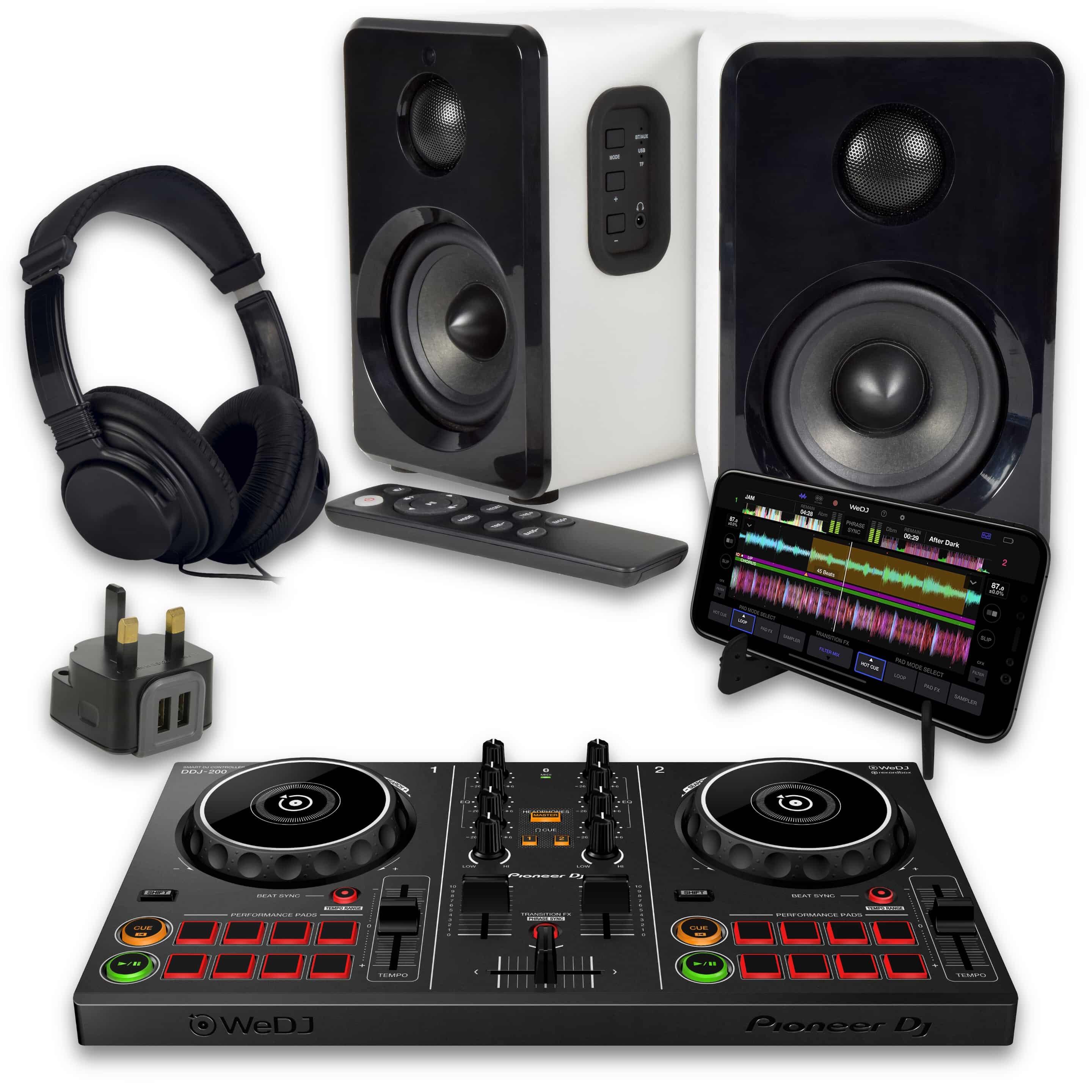 Pioneer DJ DDJ-200 AV:Link White DJ Bundle