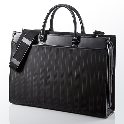 ビジネスバッグ（ストライプ・ダブルサイズ・手提げ・ショルダー・通勤