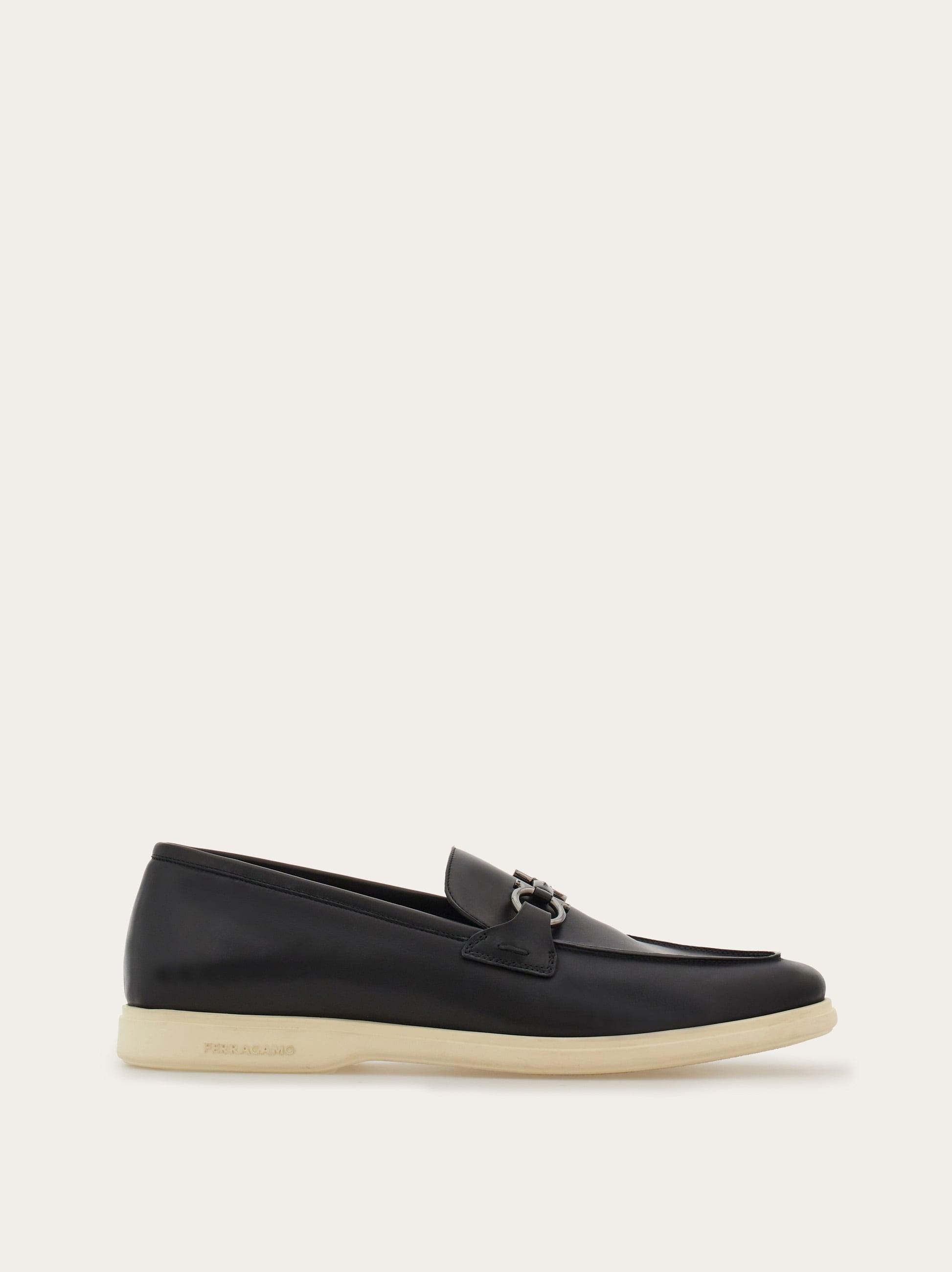 Casual loafer with Gancini ornament - Men | Ferragamo
