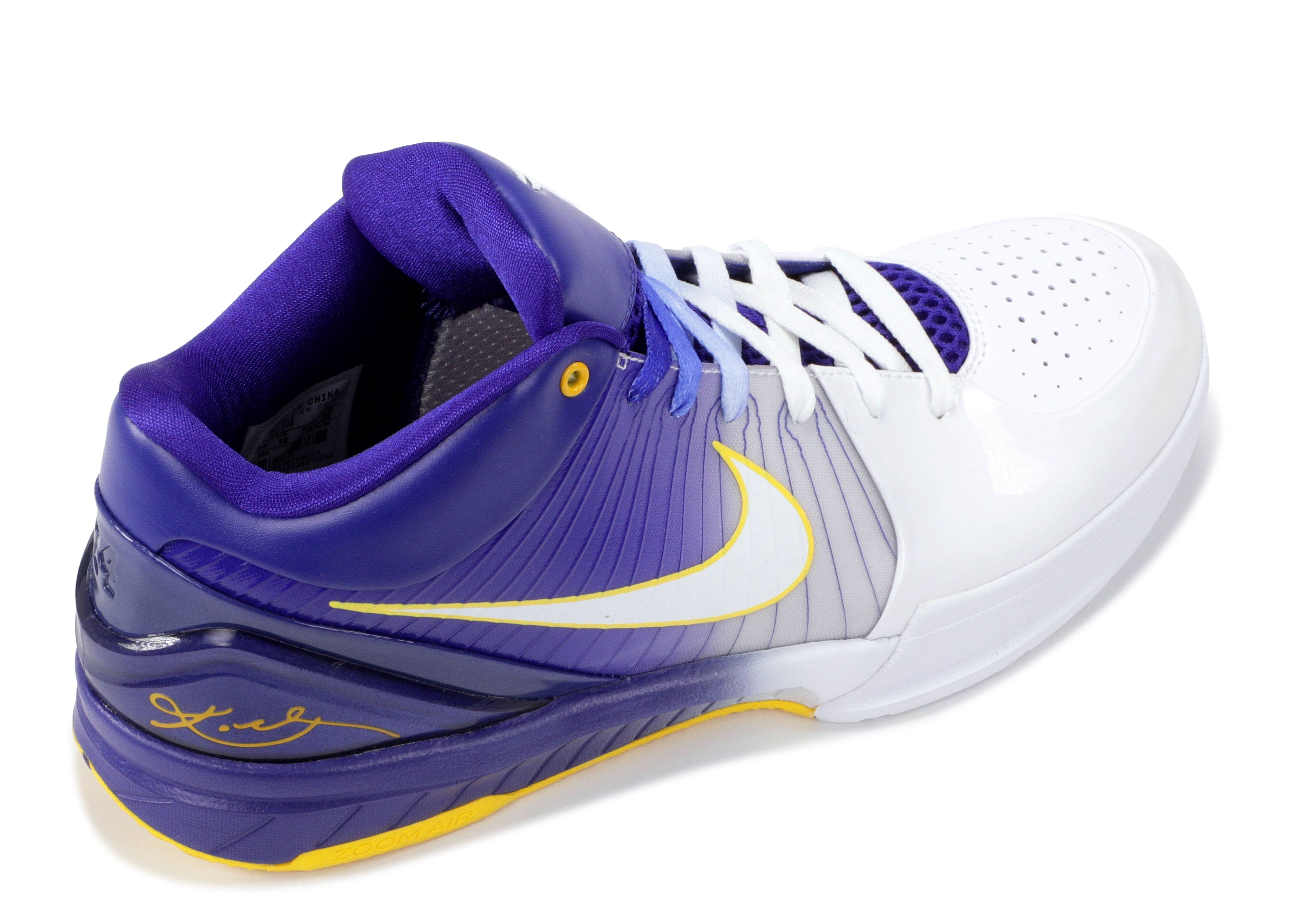 Zoom Kobe 4 'Lakers Home' - Nike - 344335 113 - white/white