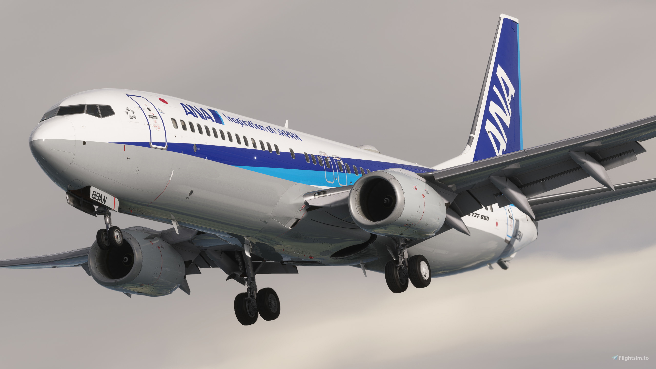 ANA Wings [JA89AN] w/Cabin PMDG B737-800 のために Microsoft Flight