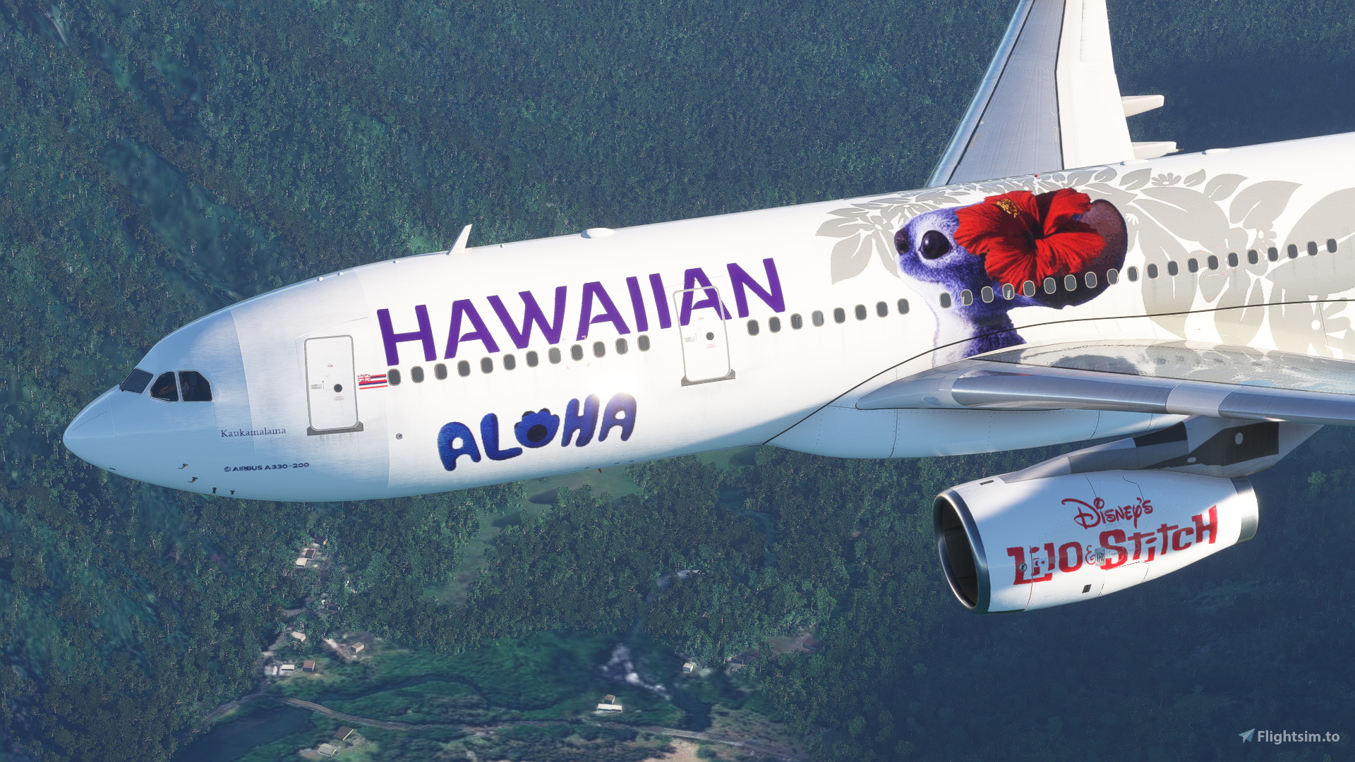 Hawaiian Stitch Livery N378HA for Microsoft Flight Simulator | MSFS